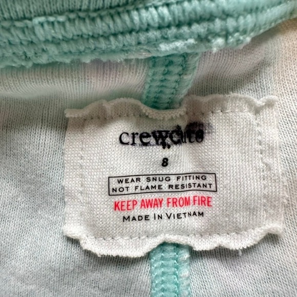 Crewcuts Girls Bike Shorts Pajama Bottoms Size 8 Green Bow Print 100% Cotton - Picture 2 of 5